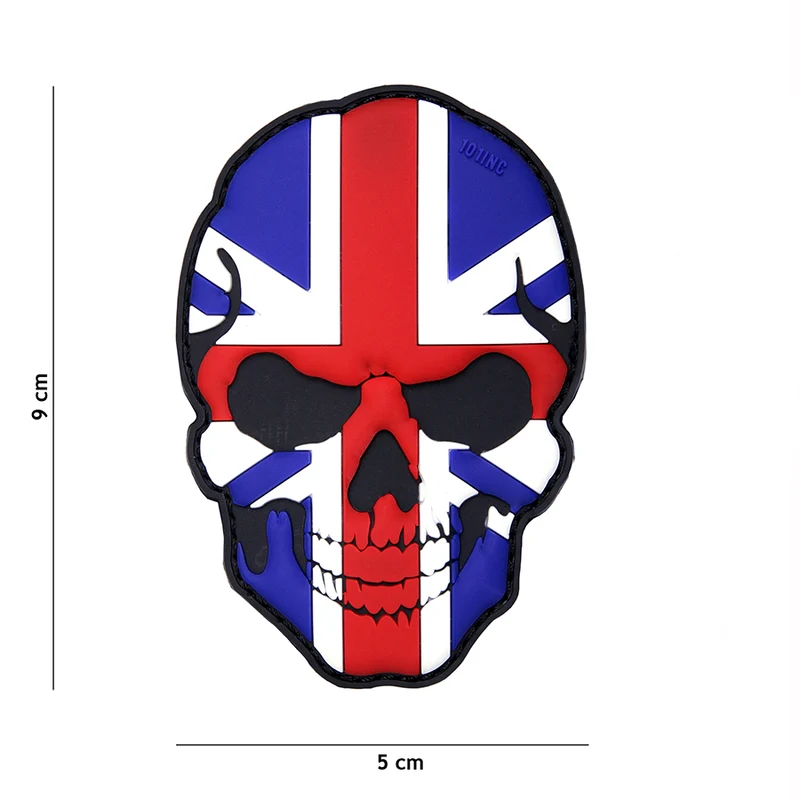3D pvc patch skull United Kingdom #16040