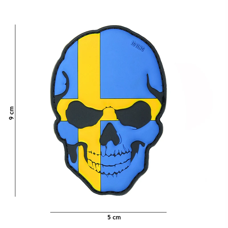 3D pvc patch skull Zweden #16027