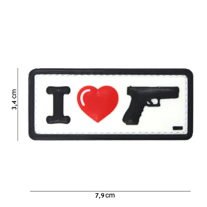 3D pvc patch I Love my sidearm wit #16062