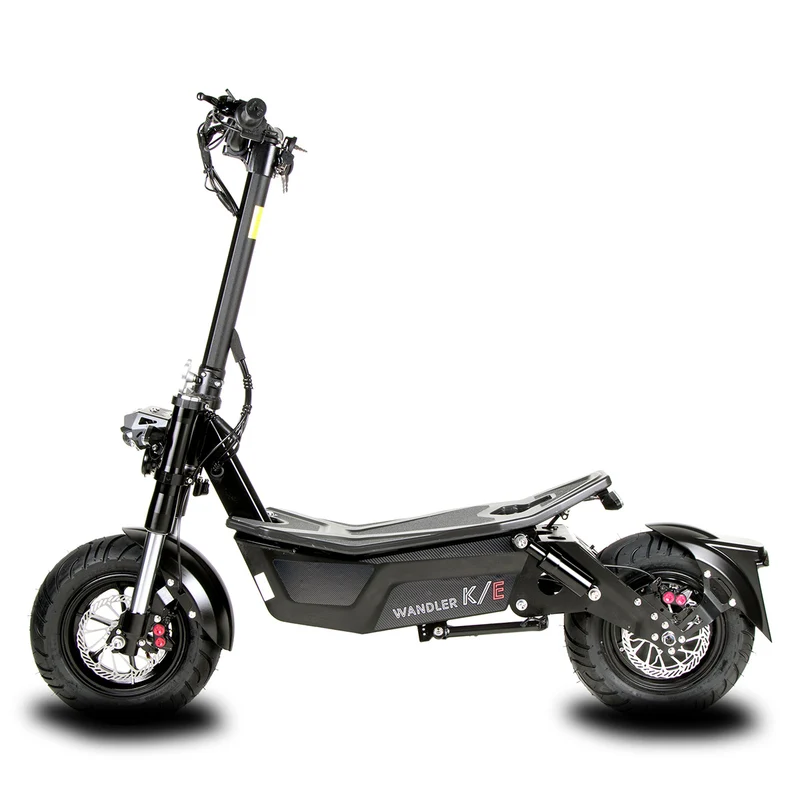 WANDLER K/E Schwarz – Elektroroller 45 km/h mit Sitz für Alltag & Pendeln
