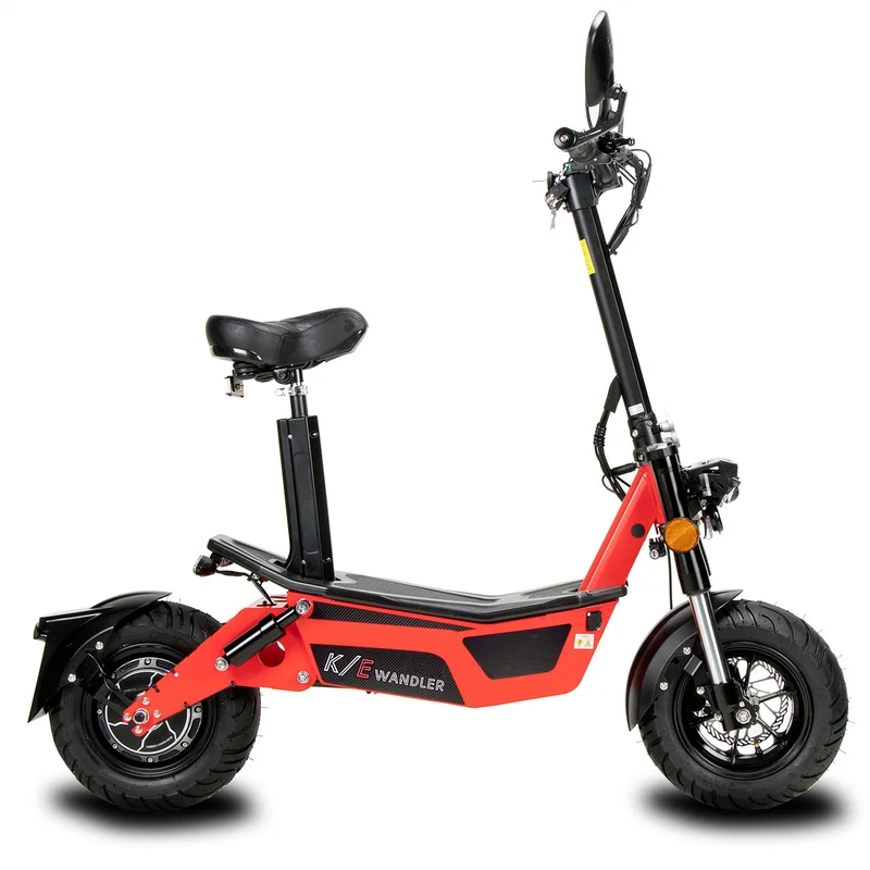 WANDLER K/E Leuchtrot – sportlicher Elektroroller 45 km/h mit Sitz