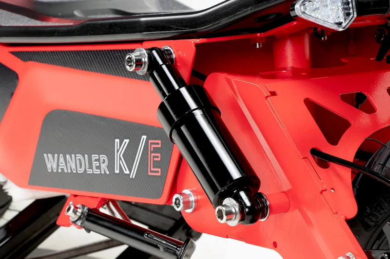 WANDLER K/E Leuchtrot – sportlicher Elektroroller 45 km/h mit Sitz