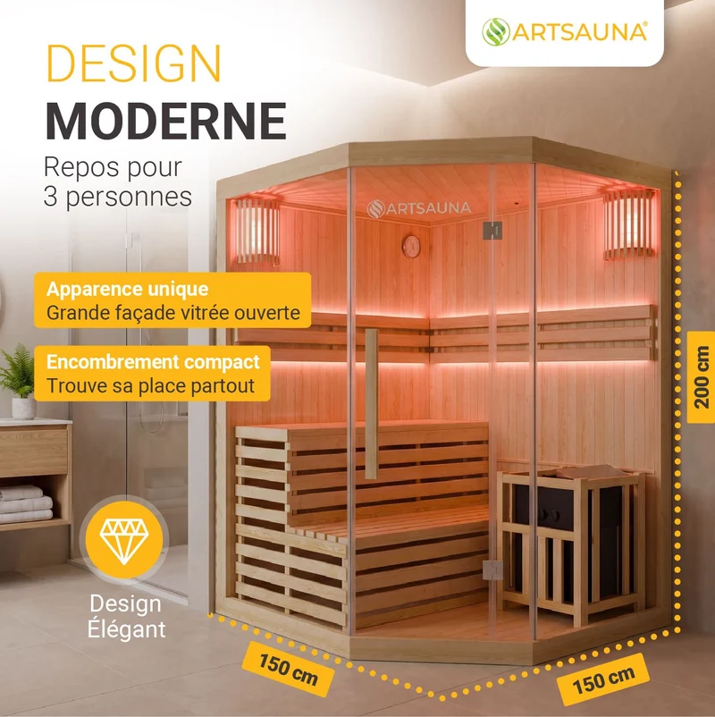 Indoor Sauna Espoo 150 Premium