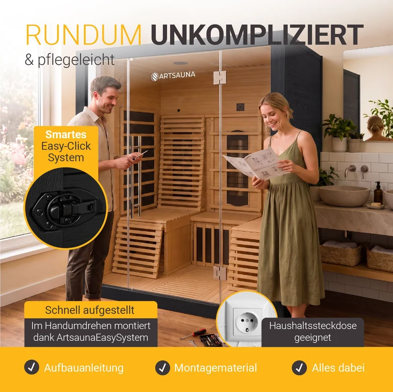 Infrarotkabine Helsinki 150 Black