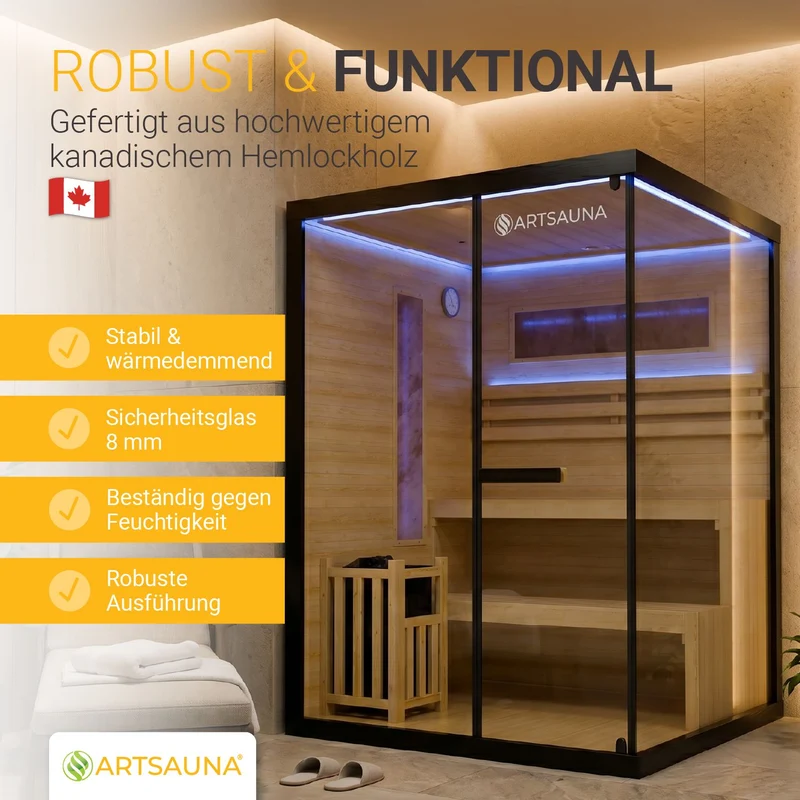 Traditionelle Sauna Vantaa - Schwarz