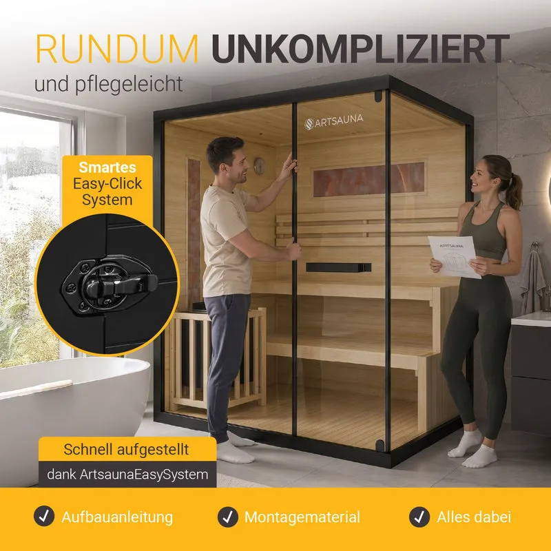 Traditionelle Sauna Vantaa - Schwarz