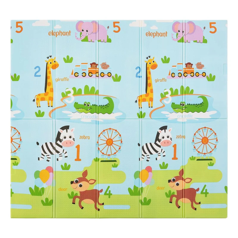 Spielmatte 180 x 200 cm mit diversen Tiermotiven