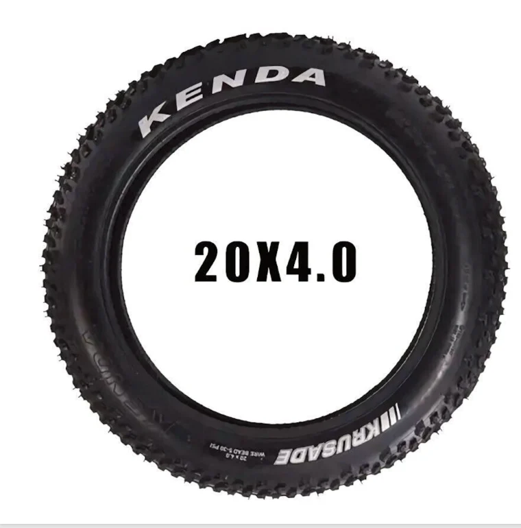 2x Fatbike Reifen KENDA Krusade 20x4 Zoll Reifen Set, Fat Bike Mantel Set Schwarz