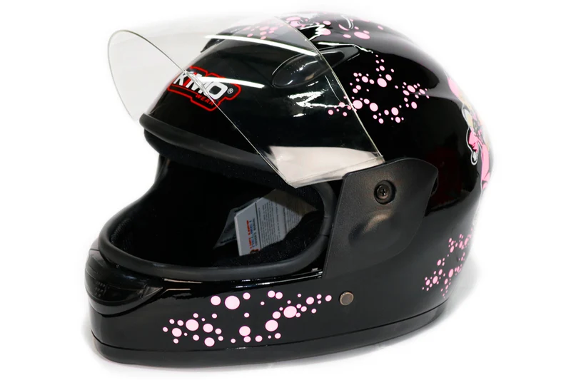 KIMO Kinder Integralhelm Sport Schwarz - ECER 22-05 Norm Vollvisier Helm