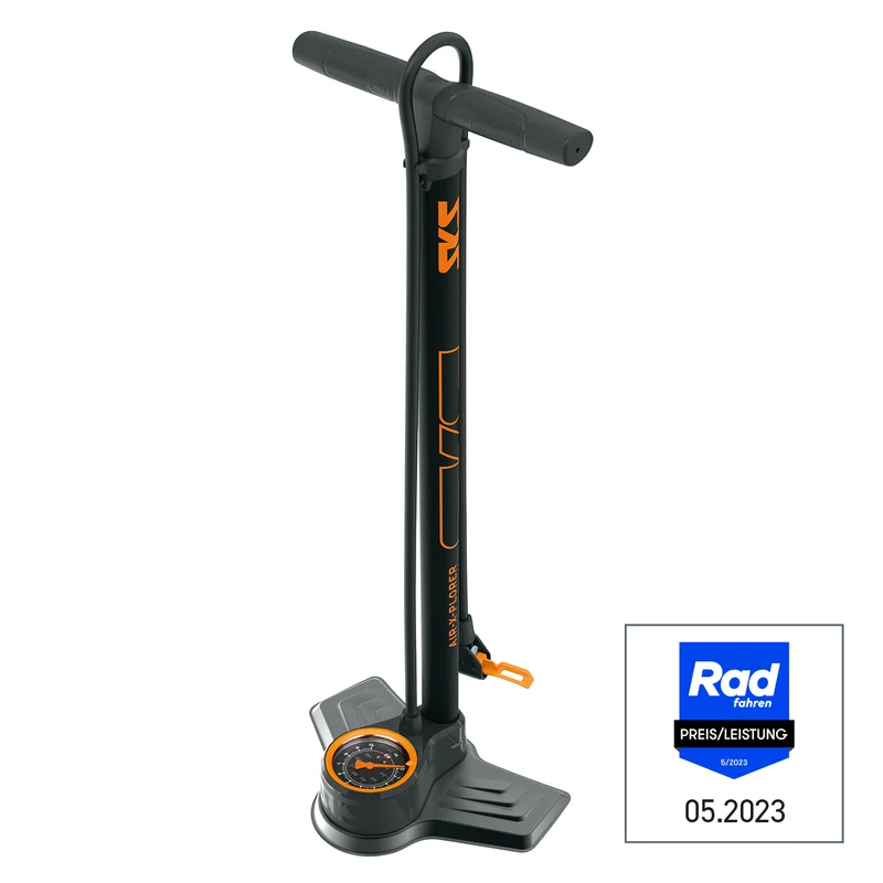 AIR-X-PLORER 10.0 stabile Standpumpe mit Präzisionsmanometer für Fahrräder