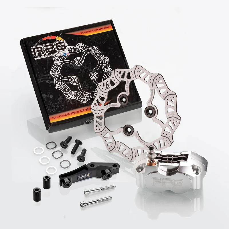 Bremskit Vorne: 220mm Bremsscheibe + Bremssattel + Adapter für Yamaha Aerox