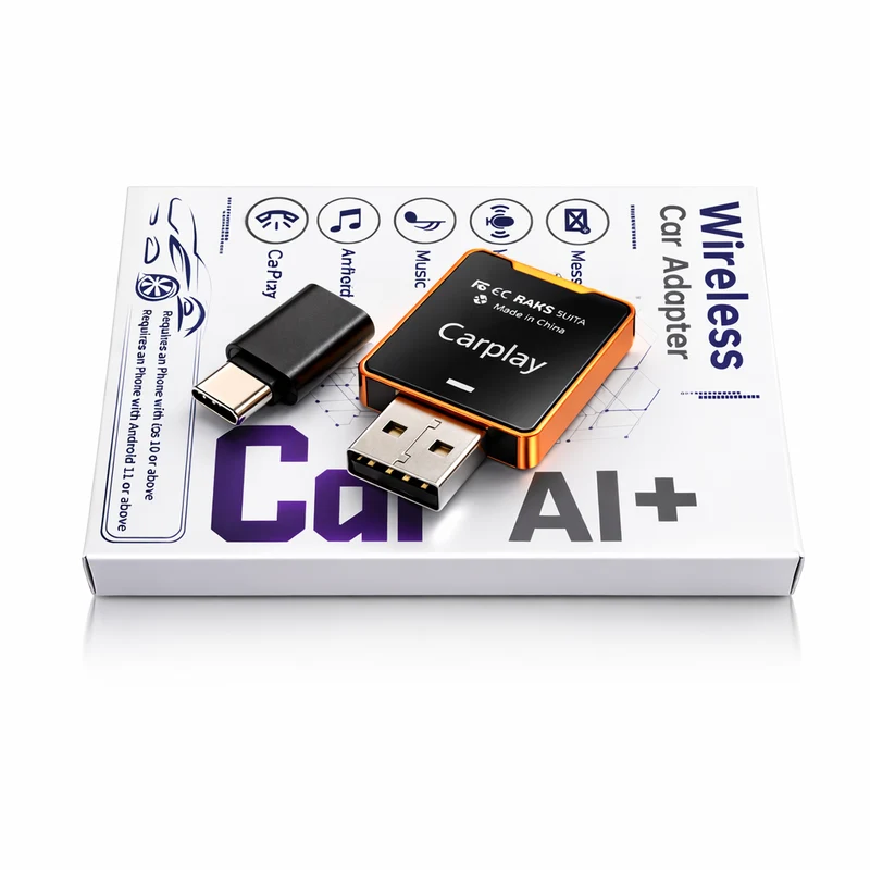 AI+ Wireless Apple & Android CarPlay Adapter Verwandle dein CarPlay in 10 Sekunden kabellos
