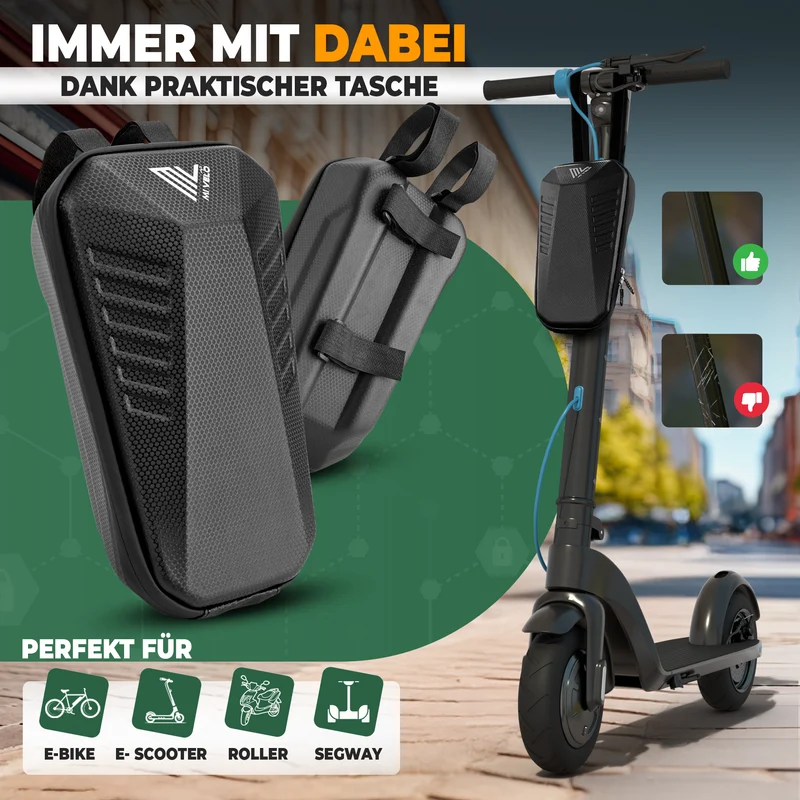 Mivelo Handschellenschloss für E-Scooter & Fahrrad inkl. Lenkertasche