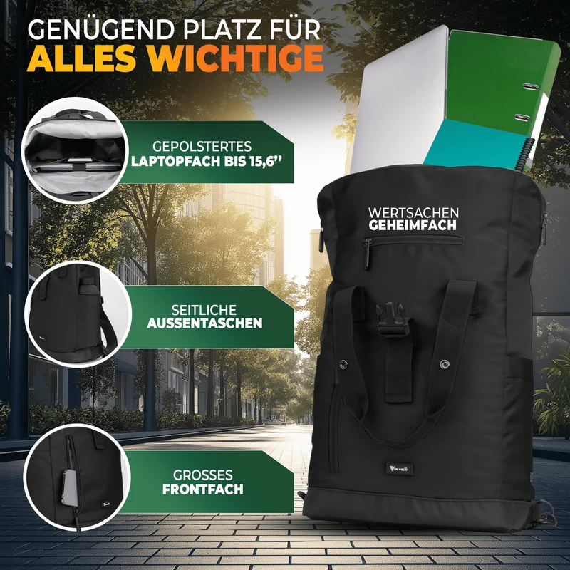Mivelo Fahrradrucksack "Maya" mit klappbarem Rückenteil